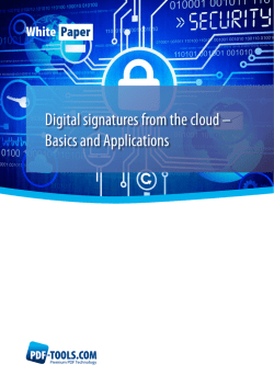White Paper digital signatures from the cloud
