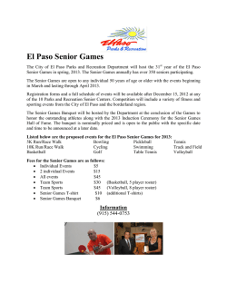 El Paso Senior Games