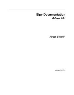 Elpy Documentation