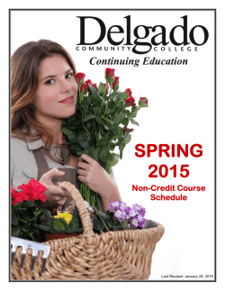 SPRING 2015 - Delgado Community College