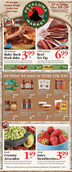 Weekly Specials - Petaluma Market
