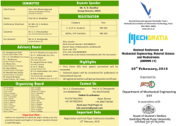 NCMMM-15 Brochure - Vishwakarma Institute of Information