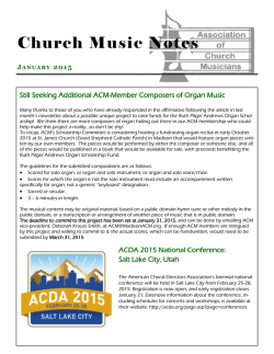 January 2015 - Association of Church Musicians