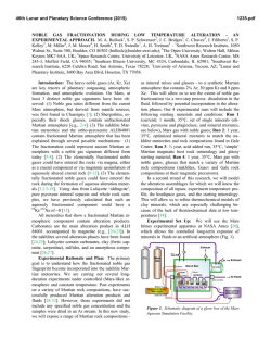 Noble Gas Fractionation During Low Temperature - USRA