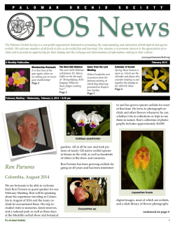 February 2015 - Palomar Orchid Society