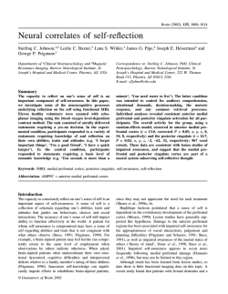 Neural correlates of self-reflection