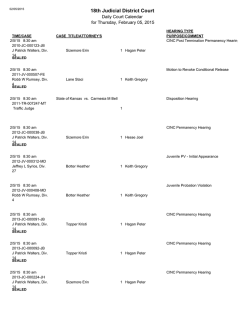 Daily Calendar Pending Hearings