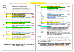 Calendar - Junior Trials Mini Cycle Club