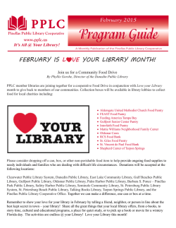 our February Newsletter - Pinellas Public Library Cooperative