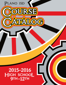 Grades 9-12 Course Catalog - Plano Independent School District
