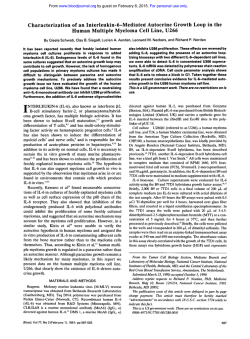 Characterization of an Interleukin-6-Mediated Autocrine