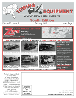 Feb 2015 - Towing And Equipment Magazines