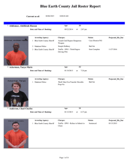 Blue Earth County Jail Roster