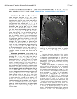 Automatic Crater Detection in Large Scale on Lunar Maria
