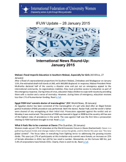 IFUW Update – 28 January 2015 International News Round-Up