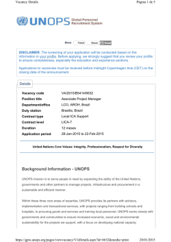 Background Information - UNOPS
