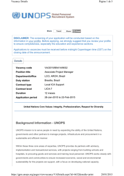 Background Information - UNOPS