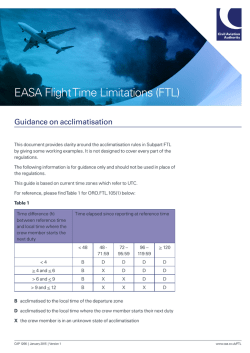 EASA Flight Time Limitations (FTL)