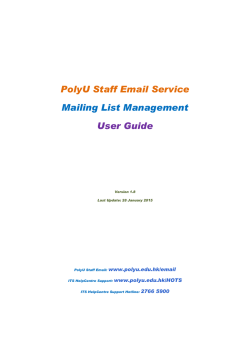 PolyU Staff Email Service Mailing List Management User Guide