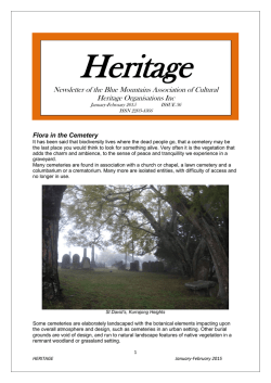 Newsletter No - Blue Mountains Association of Cultural Heritage