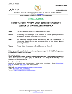MEDIA ADVISORY - African Union Pages