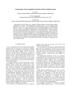 Gaussian pure states in quantum mechanics and the