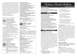 Ferbane Parish Bulletin 01 February 2015