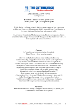 menus pdf - Tailor-made caterings Mallorca