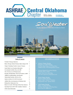 Jan 2015 Newsletter - ASHRAE Central Oklahoma