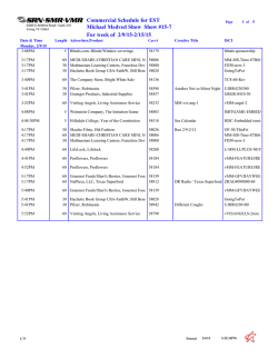 Schedule - Salem Radio Network