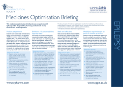 Medicines Optimisation Briefing