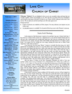 current week - Lake City church of Christ