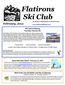 February 2015 - Flatirons Ski Club