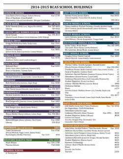 2014-2015 RCAS SCHOOL BUILDINGS