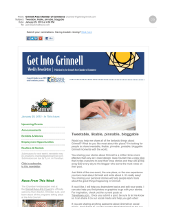Grinnell Chamber Weekly Newsletter01/29/15