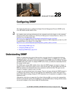 Chapter 28, “Configuring SNMP.”