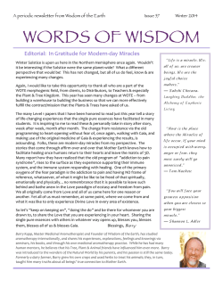 WORDS OF WISDOM - Wisdom of the Earth