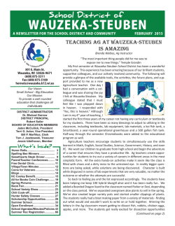 February 2015 newsletter.indd - Wauzeka