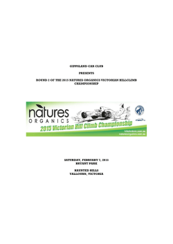 gippsland car club presents round 2 of the 2015 natures organics