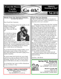 February Newsletter - Evansville Cursillo