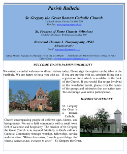 Parish Bulletin - St. Gregory the Great
