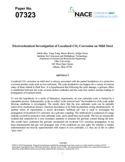 Electrochemical Investigation of the Localized CO2 Corrosion on