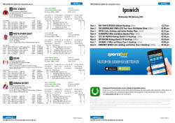 Ipswich Printable Form Guide - Wednesday 4th February 2015