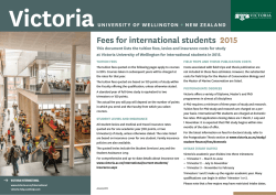 Fees for international students 2015