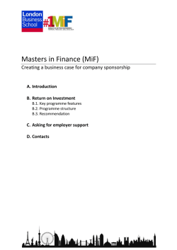 Download Creating a Case for Company Sponsorship