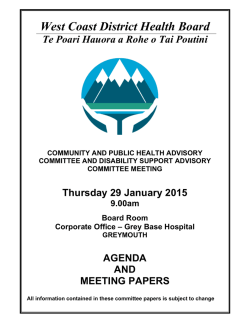 Community and Public Health Advisory Committee and Disability
