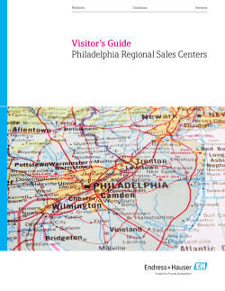 Visitor Guide - Philadelphia Regional Center
