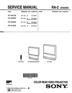 SERVICE MANUAL RA-2 CHASSIS