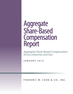 Aggregate Share-Based Compensation Report