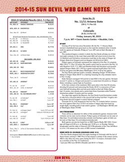 Game Notes in PDF Format - Arizona State Sun Devils